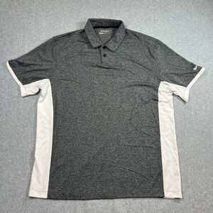 Nike Golf Tour Performance Dri-Fit Polo Shirt Gray White Men's Size XL Vented